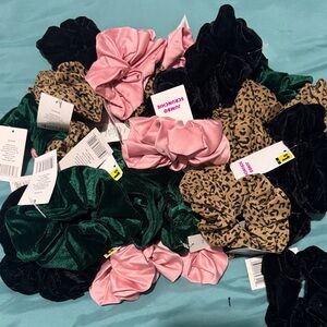 Elegant Velvet and Satin Scrunchie Set